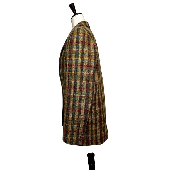 Lizsport Vintage Wool Blazer Women’s Size 4 | Tweed Plaid Houndstooth Jacket Fal - Picture 4 of 9